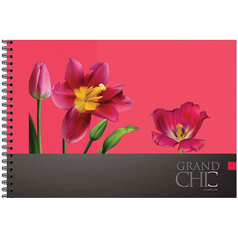 Альбом для рисования 48л. А4 на гребне ЦВЕТЫ. Grand chic, блок 100 гм2 39,40.jpg