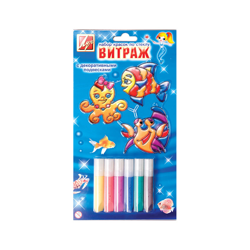 Краски витражные Морская сказка, 6 цветов, 5мл 103,60.jpg