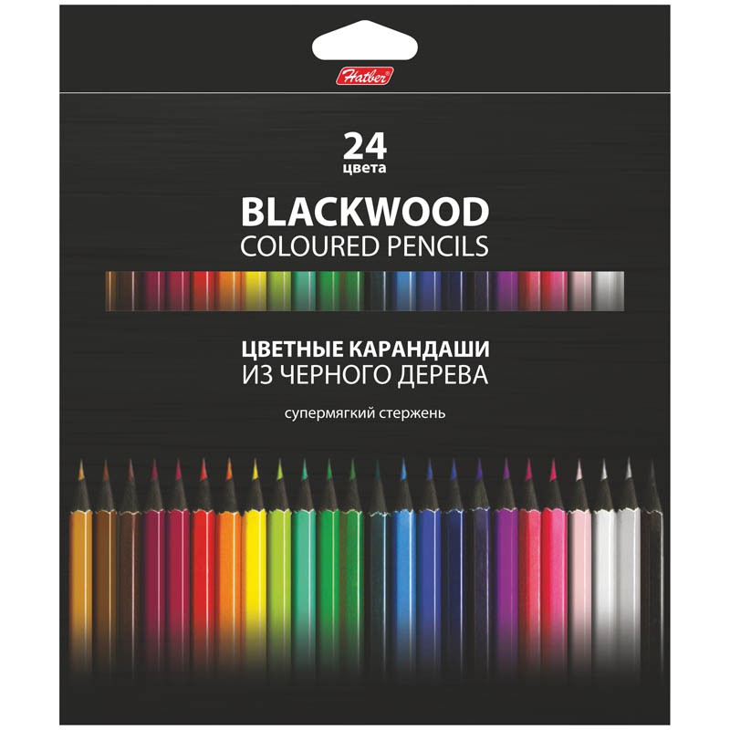 Карандаши BLACK DIAMOND 24цв., черное дерево, заточен., картон. уп., европодвес 261,50.jpg