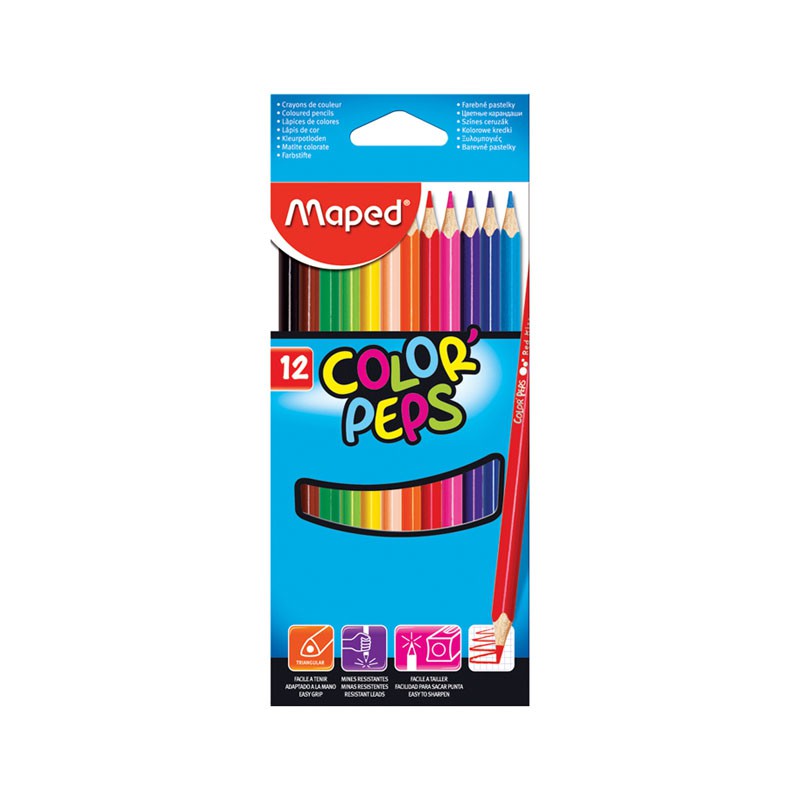 Карандаши Color Peps 12цв., трехгран., заточен., картон. уп., европодвес 138,60.jpg