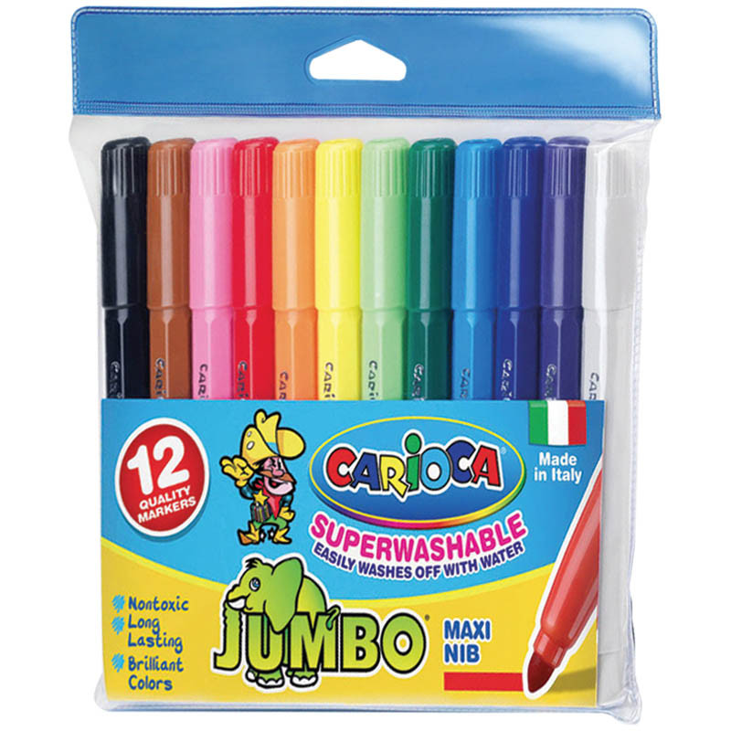 Фломастеры CARIOCA Jumbo, 12цв., утолщенные, блистер 229,70.jpg