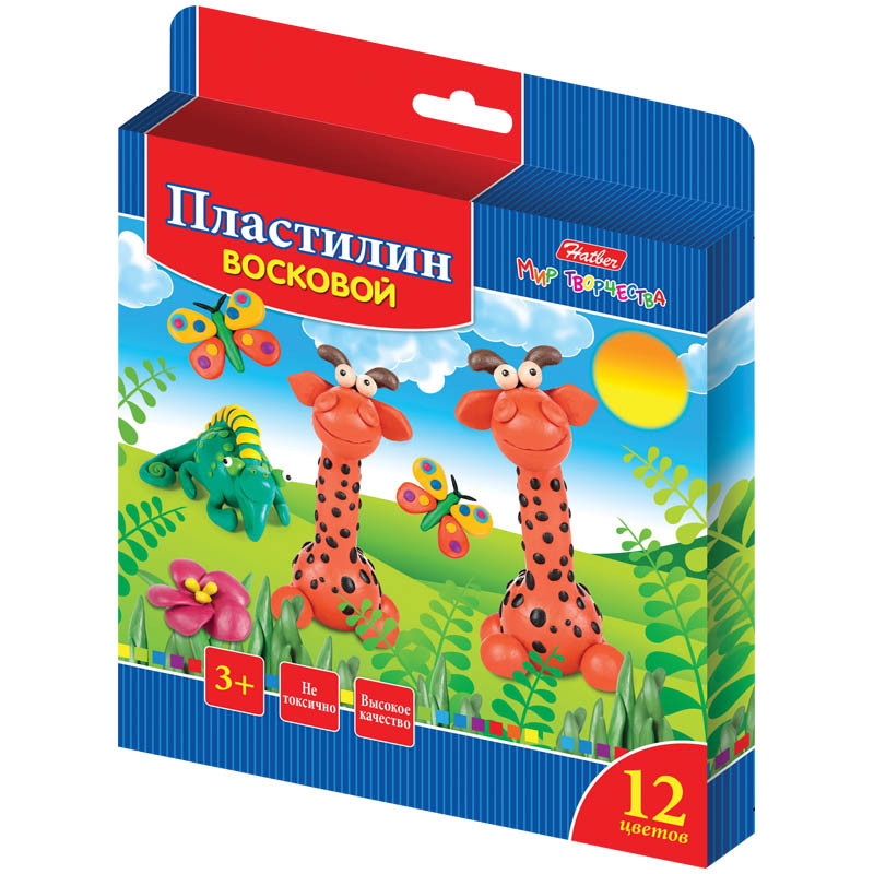 Пластилин Забавные зверята 12 цветов, 180гр, восковой, со стеком 36,34.jpg
