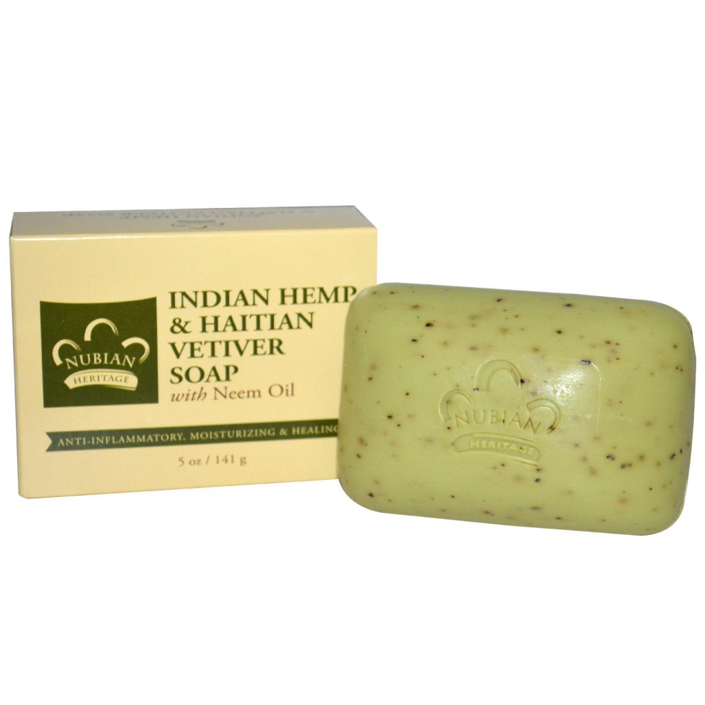 Nubian Heritage, Indian Hemp & Haitian Vetiver Soap, With Neem Oil, 5 oz (141 g)