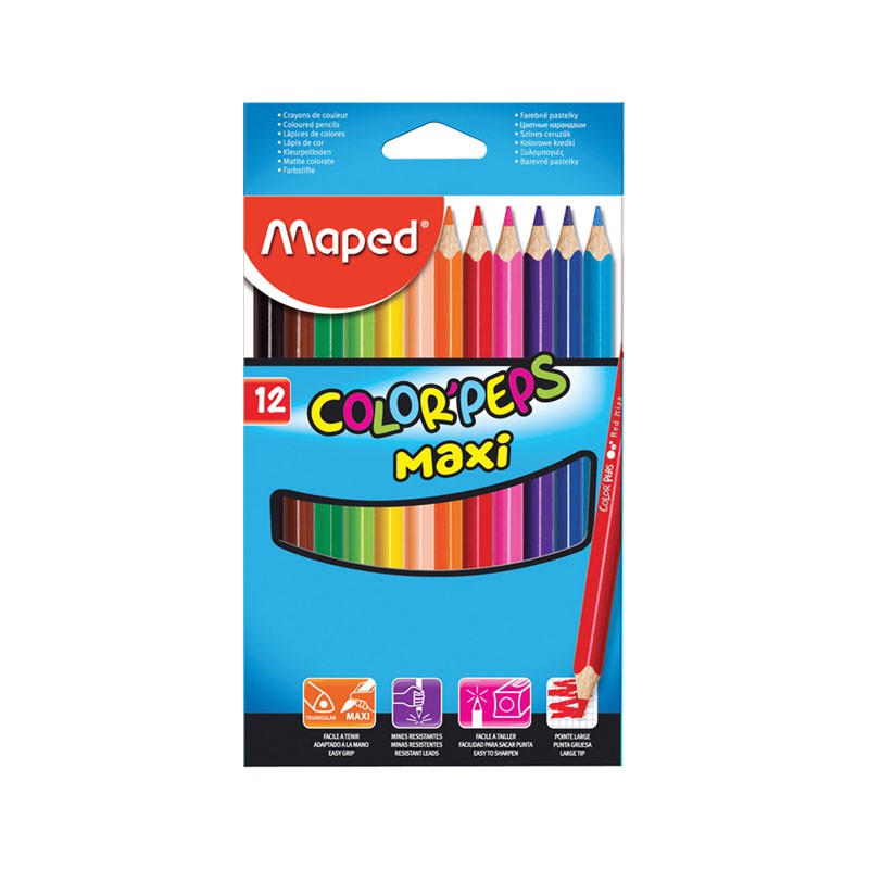 Карандаши Color Peps Maxi 12цв., трехгран., утолщенные, заточен., картон. уп., европодвес 244,82.jpg