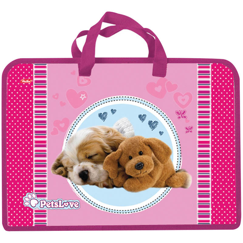 Папка с ручками А4 Pets dog, пластик, на молнии 133,19.jpg