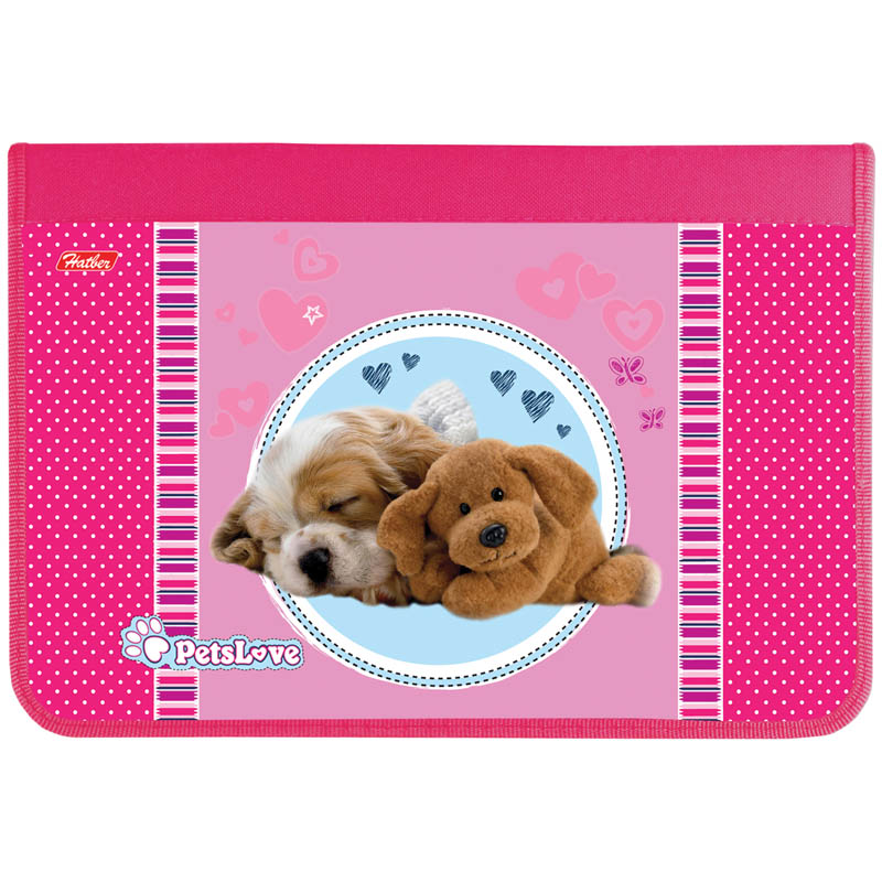 Папка для труда 1 отделение, А4, Pets dog, картон, на молнии 182,16.bmp
