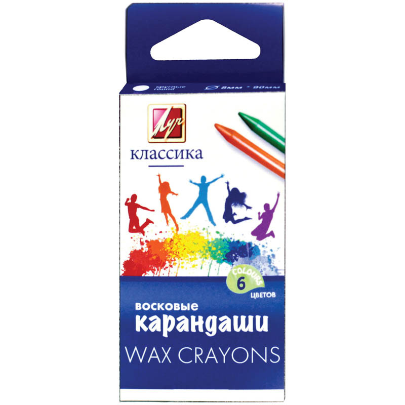 Карандаши восковые Классика, 06цв., картон. уп., европодвес 17,95.jpg