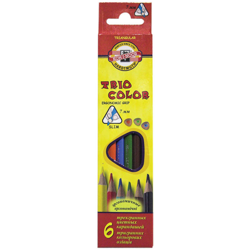 Карандаши TRIOCOLOR 06цв., трехгран., заточен., европодвес 88,16.jpg
