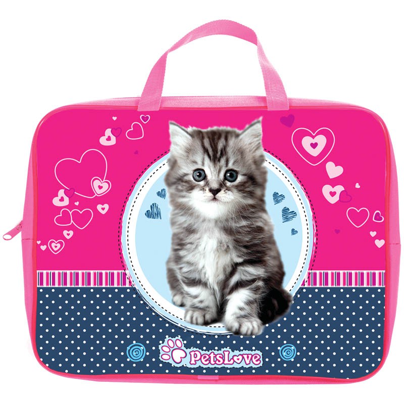 Папка с ручками А4 Pets cat, ткань, на молнии 285,12.jpg