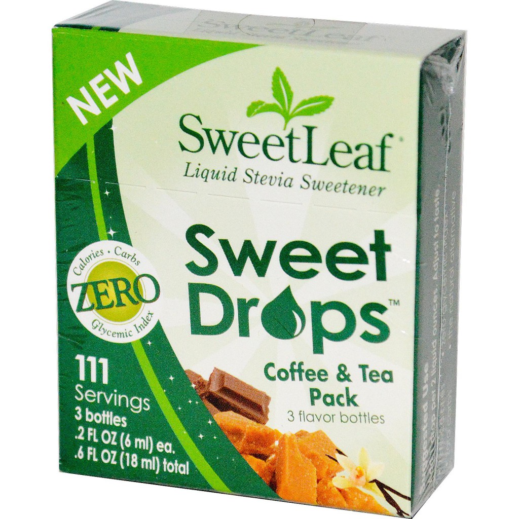 Wisdom Natural, SweetLeaf, Sweet Drops Coffee & Tea Pack, 3 Flavor Bottles, .2 fl oz (6 ml) Each