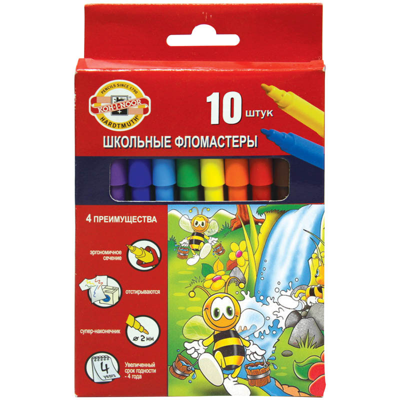 Фломастеры Пчелка  Утята  10цв., трехгран., картон. уп., европодвес 62,54.jpg