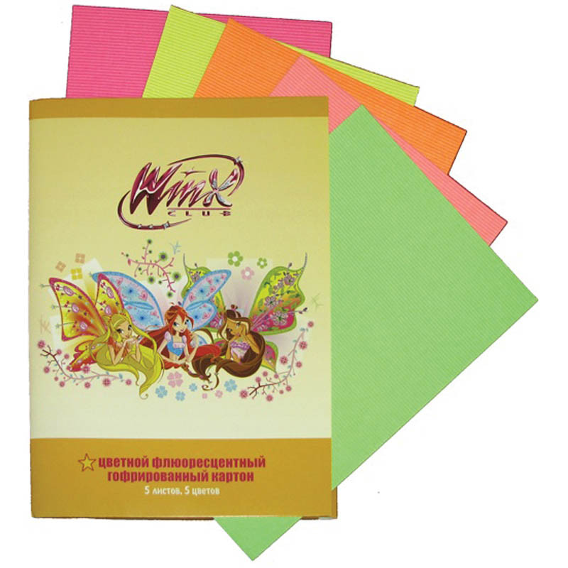 Картон цветной гофрированный А4 5л. 5цв., флюоресцентный, Winx, в папке с европодвесом 42,35.jpg