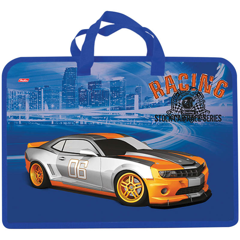 Папка с ручками А4 Racing Car, пластик, на молнии  133,19.jpg