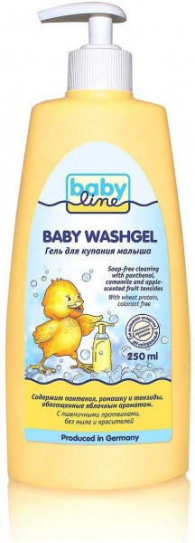 BABYLINE Гель для купания с экстрактами ромашки и пшеницы с помпой, 500 мл - 287,26  руб