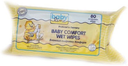 BABYLINE Детские влажные салфетки Комфорт Алое+Ромашка,