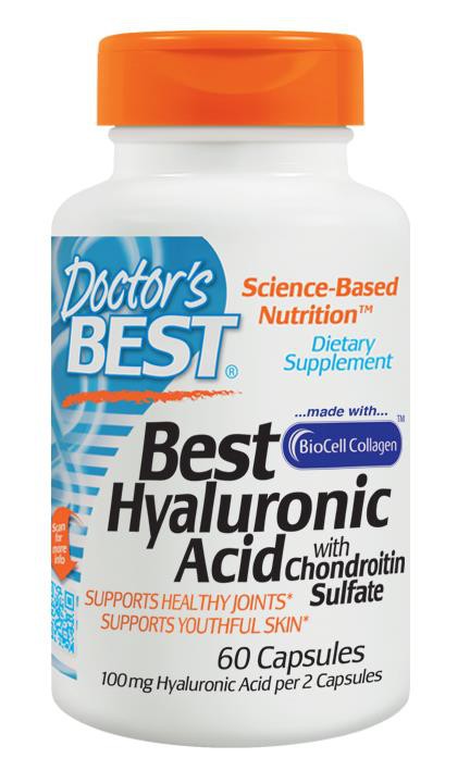 Doctor's Best, Best Hyaluronic Acid, with Chondroitin Sulfate, 60 Capsules