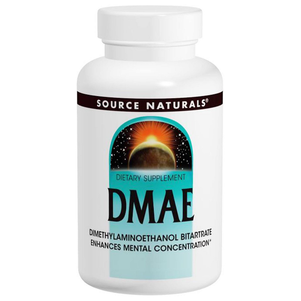 Source Naturals, ДМАЭ, 351 мг, 200 таблеток