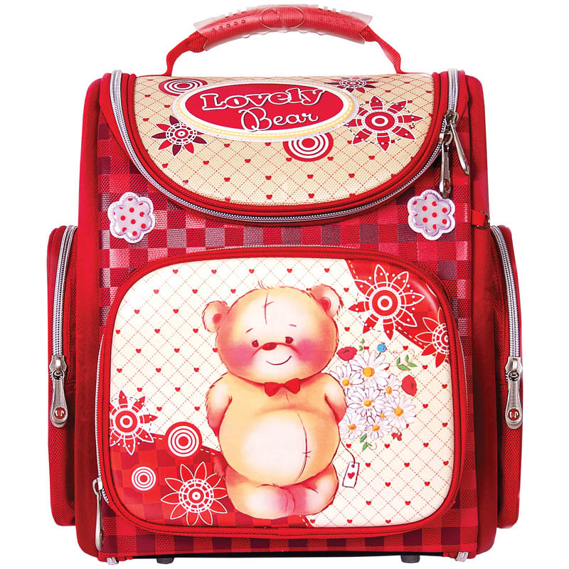 Ранец с наполнением Lovely bear 37х30х17см, 1 отделение, 3 кармана, анатомическая спинка 2425,12.jpg