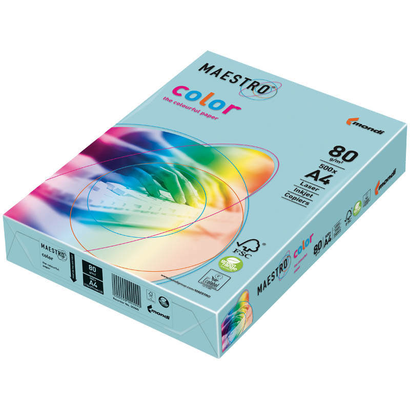 Бумага Maestro Color pale А4, 80гм2, 500л. (голубой лёд) 385,51.jpg