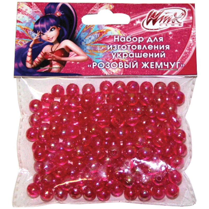 Набор для изготовления бус Winx-Розовый жемчуг, пластик розовый, жемчужины 30,15.jpg