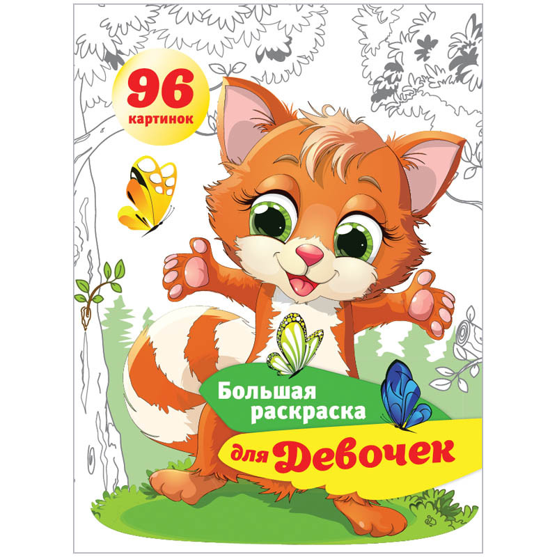 Большая книжка-раскраска А4, Для девочек, 96стр., склейка 61,25.jpg