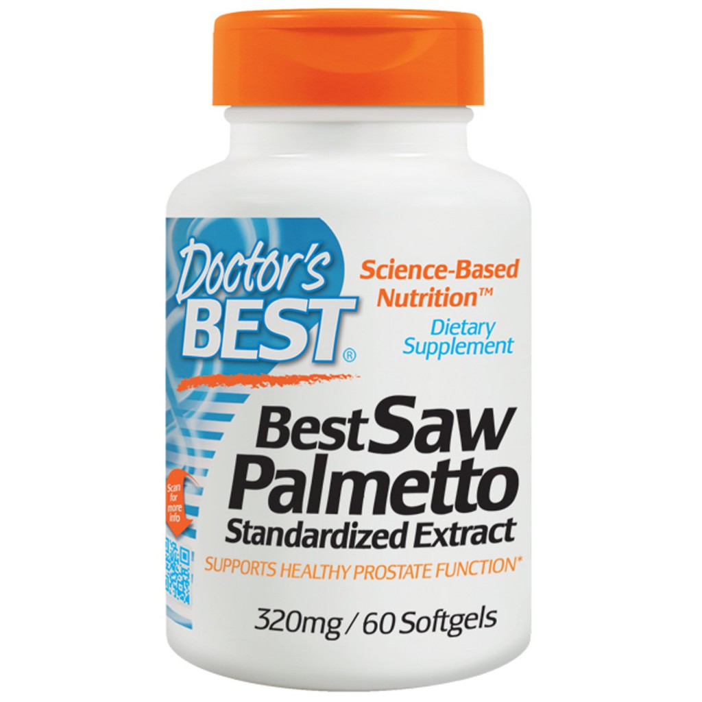 Doctor's Best, Пальма Сереноа, Стандартизированный Экстракт 60 гелевых капсул