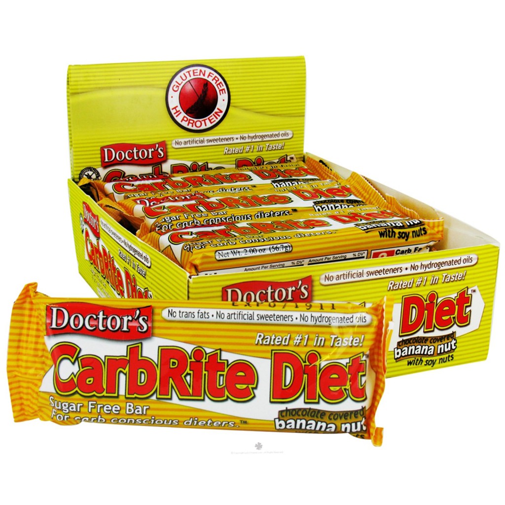 Universal Nutrition, Doctor's CarbRite Diet, Sugar Free, Chocolate Covered Banana Nut, 12 Bars, 2 oz (56.7 g) Each