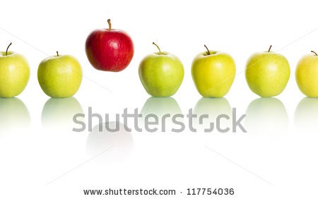 Stock-photo-single-red-apple-floating-above-a-row-of-green-apples-isolated-on-white-background-117754036.jpg