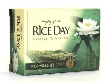 (609032) CJ Lion Мыло туалетное с экстрактом лотоса Rice day, 100 г - 63,18 руб