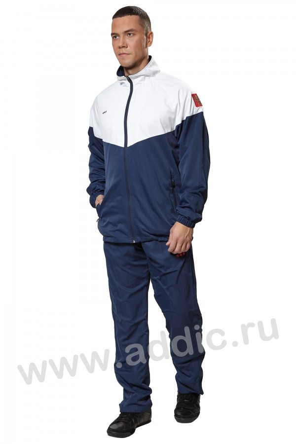 СПОРТИВНЫЙ КОСТЮМ МУЖСКОЙ (15M-AN-662) бело-синий