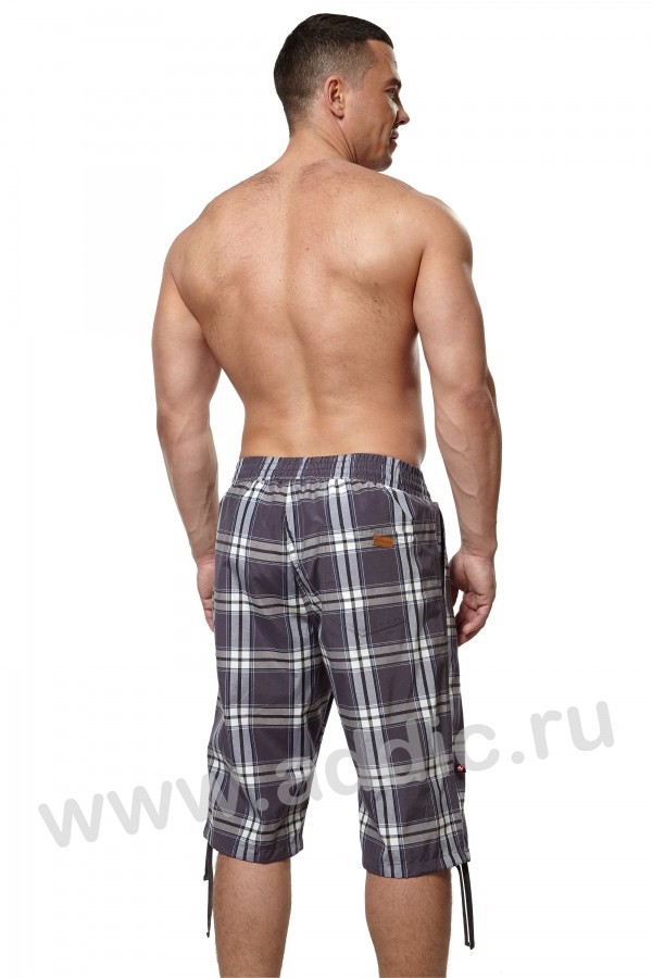 БРИДЖИ RED&ROCKS КЛЕТКА M-15 (412M-RG-917) темно-серая крупная клетка
