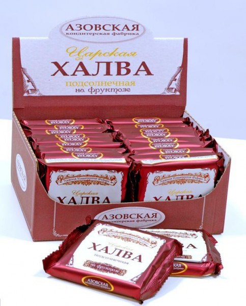 Халва Азовская Подсолнечная Царская на фрукт 180г 5 мес