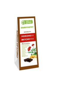 Шокол Горький формованный с женьшенем 100г	6 мес
