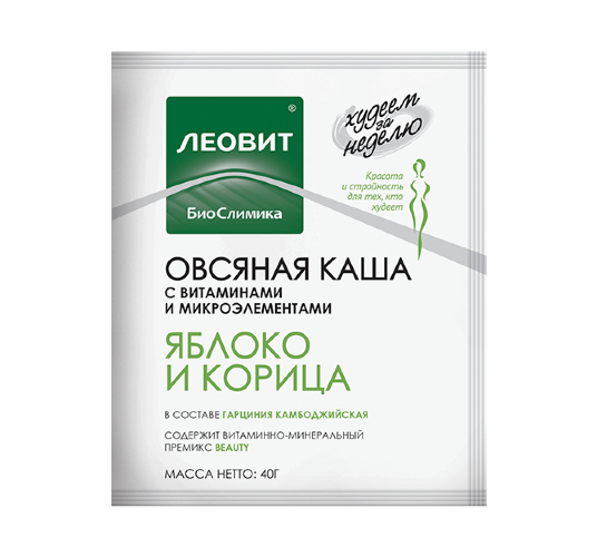 Леотон Каша овсяная Яблоко и корица 40гр18 мес 23,7