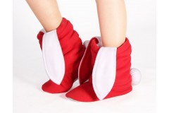 Тапки-зайцы красный-белый