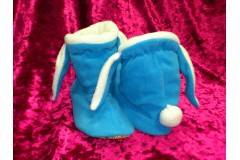 Тапки-зайцы голубой-белый