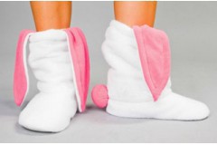 Тапки-зайцы бело-розовый