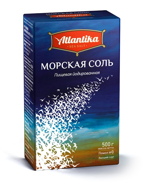 Соль Морская Атлантика Йод 500г коробка ТДС 24 мес 30,28