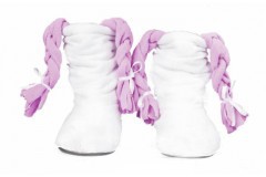 Тапки-косички бело-фиолетовые сборка