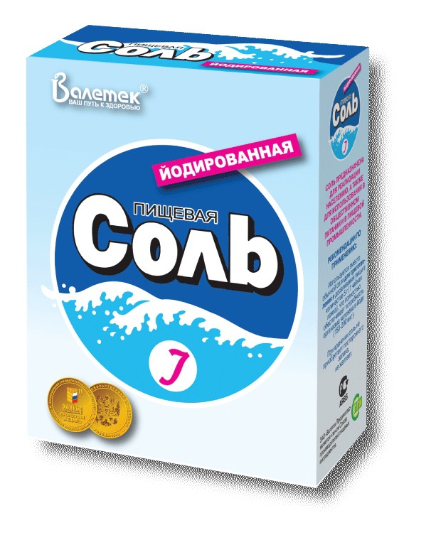 Соль Валетек Йод 350г	24 мес	35,90
