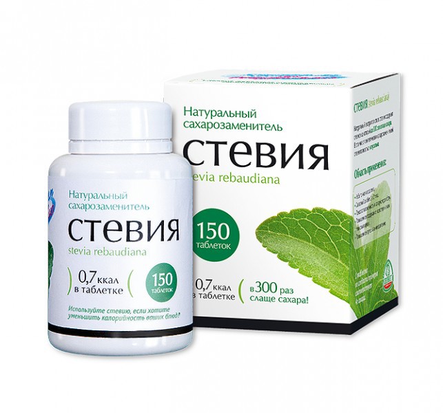 Леотон Заменитель сахара Стевия 150таб банка 24 мес
