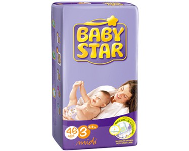 BABYSTAR TWIN MIDI 46 X 4 (4-9 kg)   467 .