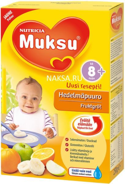   Nutricia MUKSU Hedelmapuuro 8+, 250 . 380 ..