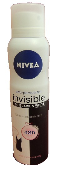 - NIVEA INVISIBLE FOR BLACK&WHITE 48 H, 150 .  260 .