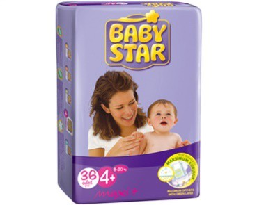 BABYSTAR TWIN MAXI PLUS 36 X 4 (9-20 kg)    467 .