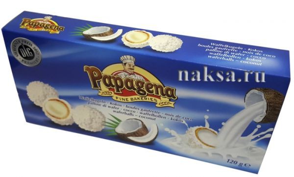        PAPAGENA Waffelkugen Kokos, 120 . 160 .