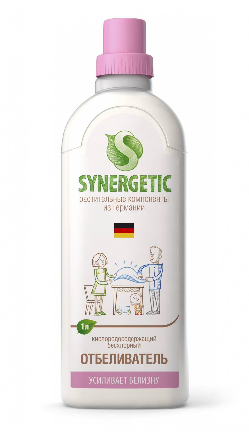 (439096) Synergetic Кислородный отбеливатель для белья, флакон-дозатор, 1 л - 95,04 руб.