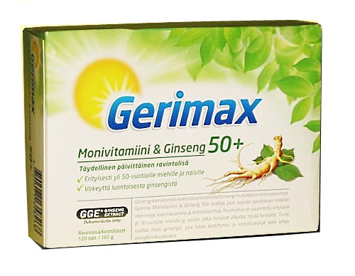  Gerimax Monivitamiini&Ginseng 50+, 60 . 1240 .