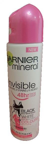 - GARNIER Mineral INVISIBLE 48h black+white+color, 150 .  260 .