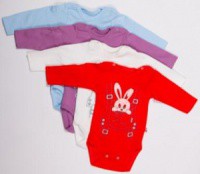 Боди д/новорожденных дл.рук. Flobaby зайка в сумке р.56-62-68-74